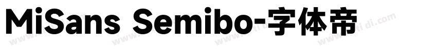MiSans Semibo字体转换